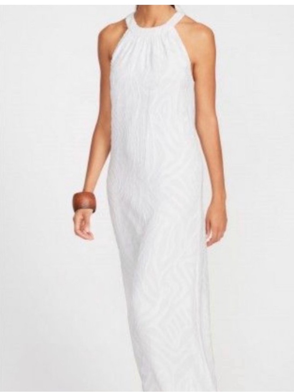 J. McLaughlin White Halter Maxi Dress